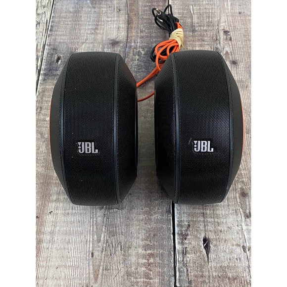 JBL Other - JBL Pebbles Plug and Play Stereo Computer Speakers USB Black And Orange TESTED